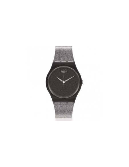 Swatch Magi Blacksparkle black glitter watch - SO28B105