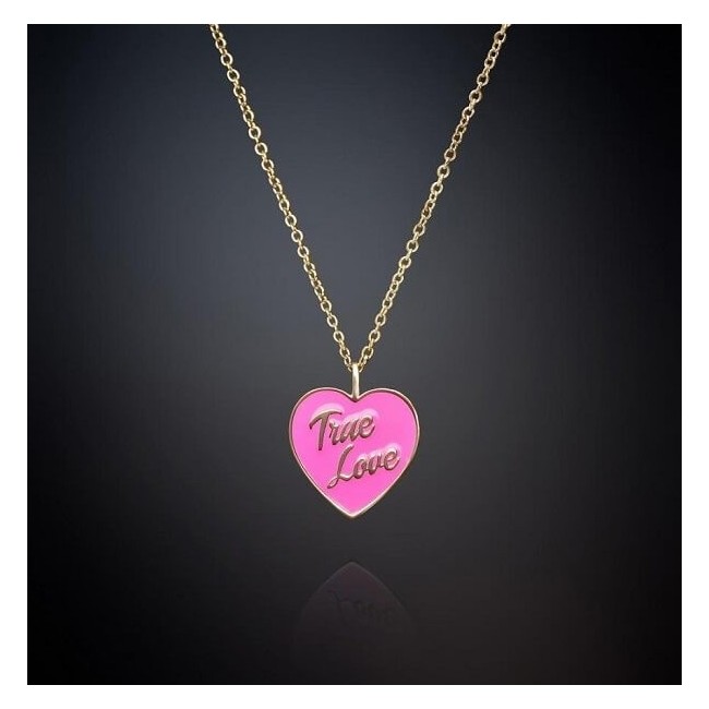 Chiara Ferragni Love Parade True Love Halskette mit rosa Herzen J19AVI03