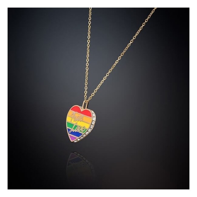 Chiara Ferragni Love Parade Rainbow Heart Necklace J19AVI04