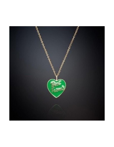 Chiara Ferragni Best Friends green heart necklace J19AVI02