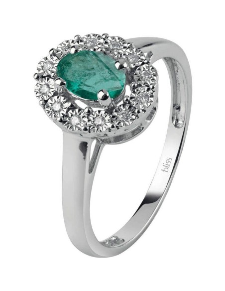 Bliss Regal Ring with Emerald and Diamonds - 20073987