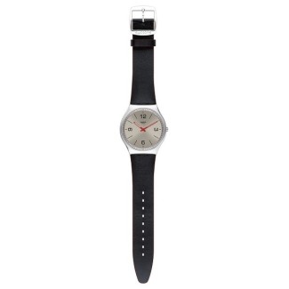 Swatch Skinmetal schwarz-rote Uhr - SS07S104