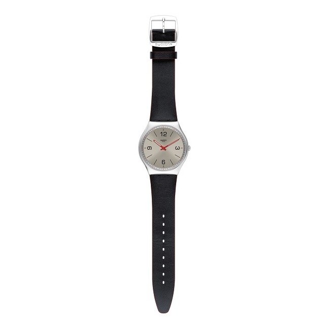 Swatch Skinmetal schwarz-rote Uhr - SS07S104