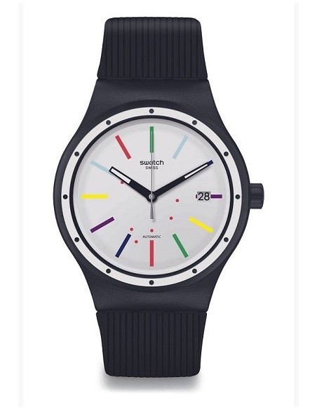 Swatch Sistem51 watch Col-Ora multicolor hands - SUTB408