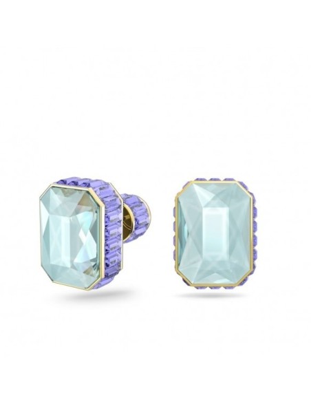 Swarovski Aqua Green and Blue Purple Orbit Earrings 5641406