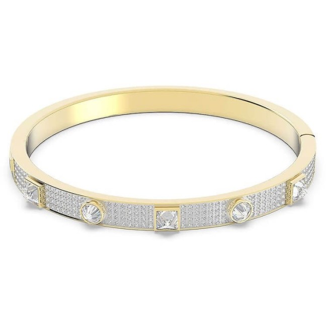 Swarovski Bracciale rigido Thrilling dorato con pavè 5561686