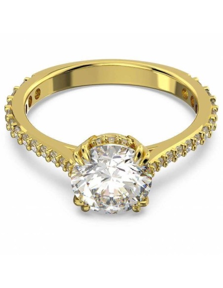 Swarovski Constella Solitär goldener Ring mit Pavè 5638530