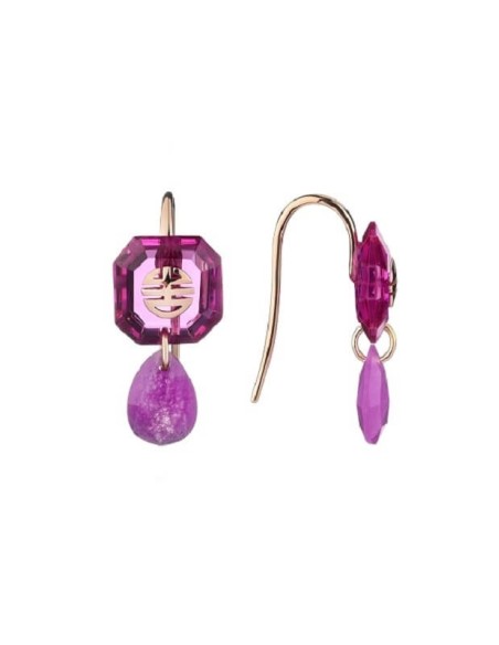 Orecchini Mimi DNA oro rosa con zaffiro rosa e giada O22VDRZRS- GLV