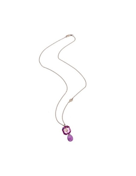 Mimi DNA Halskette Roségold mit rosa Saphir und Jade P22VDRZRS-GLV