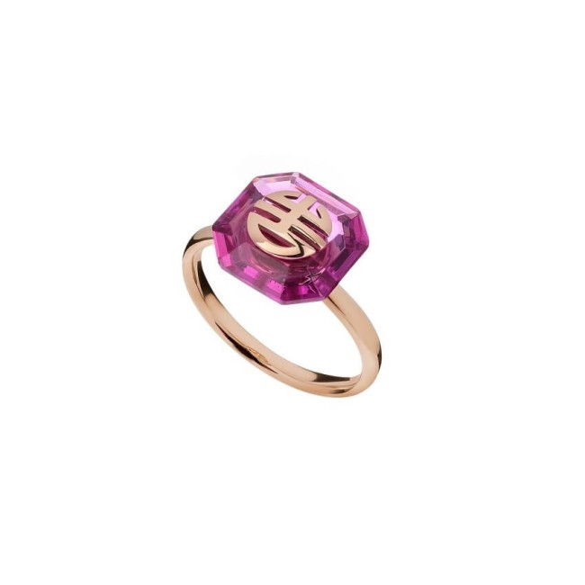 Anello Mimi DNA oro rosa e zaffiro rosa A22VDRZRSF-54