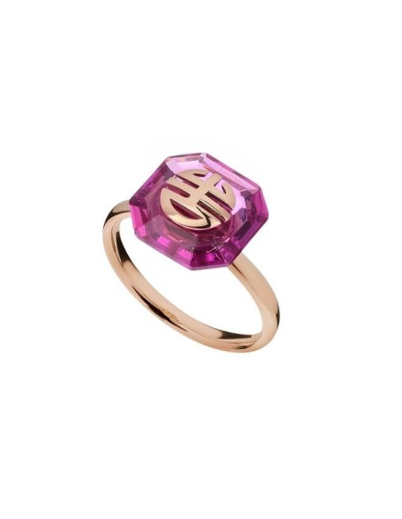Anello Mimi DNA oro rosa e zaffiro rosa A22VDRZRSF-54