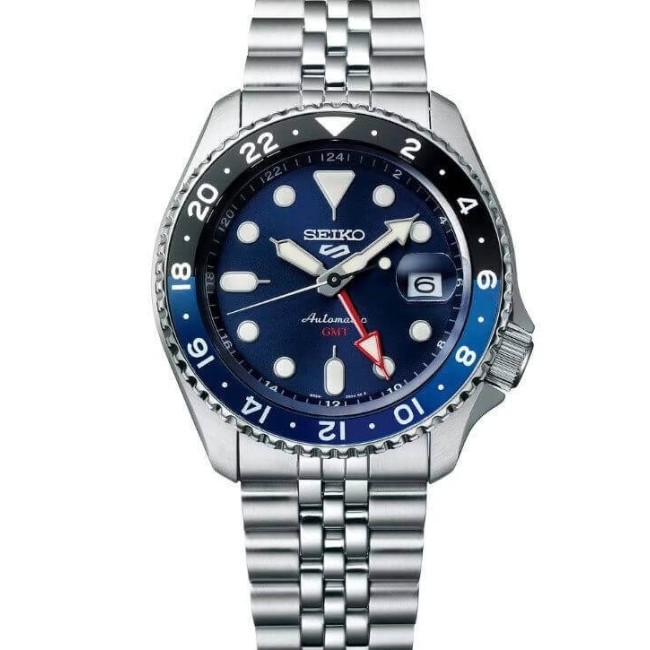 Seiko5 Sports GMT Automatik Blau Herrenuhr SSK003K1