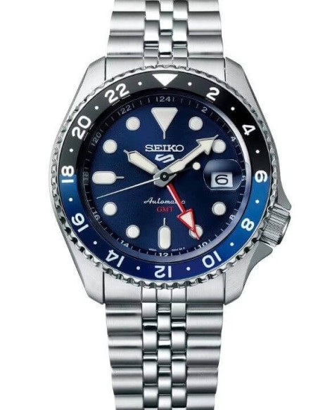 Seiko5 Sports GMT Automatik Blau Herrenuhr SSK003K1