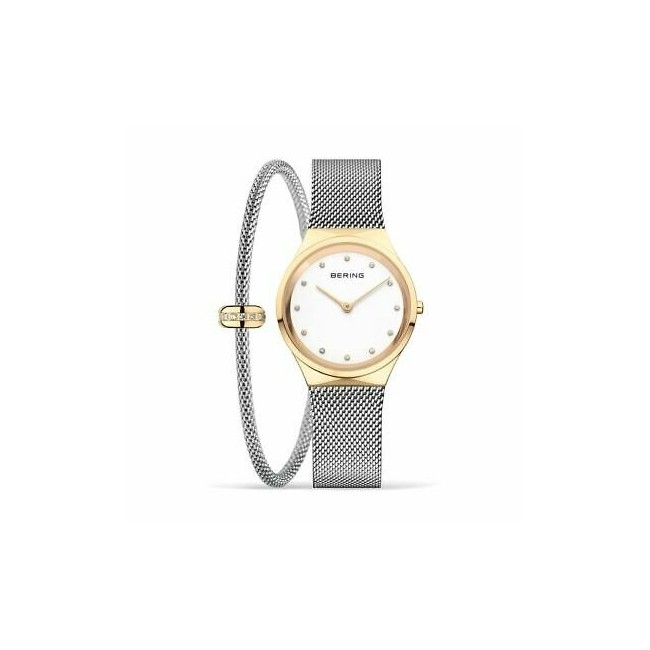 Bering Classic Uhr und Armband aus Stahl und Gold