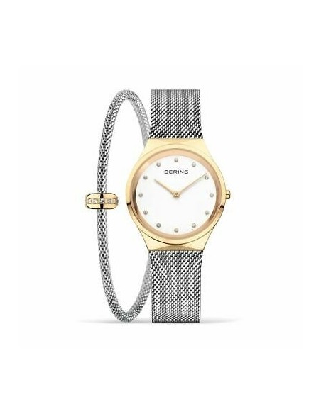 Bering Classic steel and gold watch and bracelet