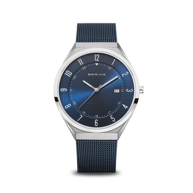 Bering Ultra Slim Uhr blau 40mm - 18740307