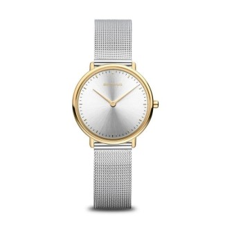 Bering Ultra Slim Stahluhr mit goldenem Gehäuse - 15729010