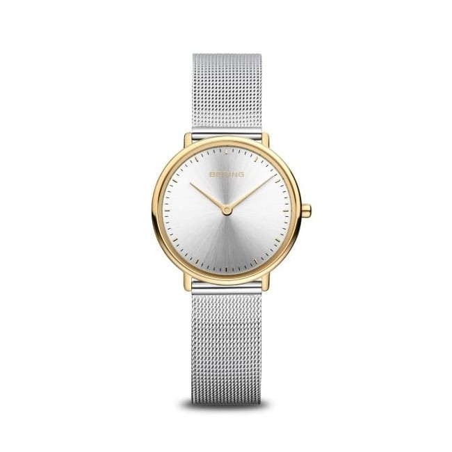 Bering Ultra Slim Stahluhr mit goldenem Gehäuse - 15729010