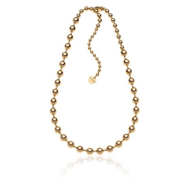 UnoaErre Sphere long necklace in gilded bronze - 1990