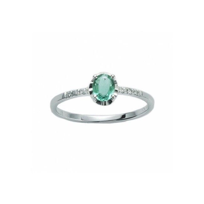 Miluna ring in gold with Emerald and Diamonds - LID3362