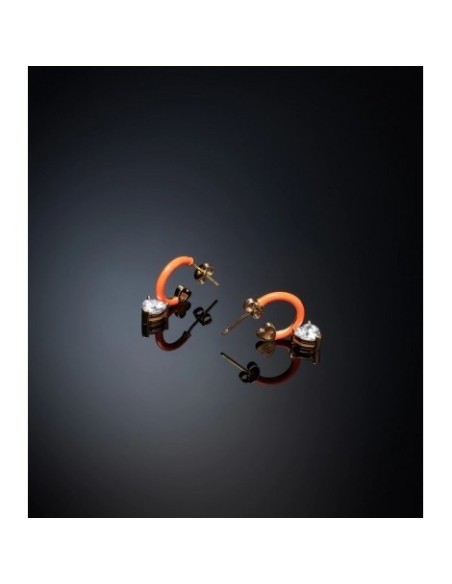 Chiara Ferragni orange Love Parade earrings and heart J19AVI13