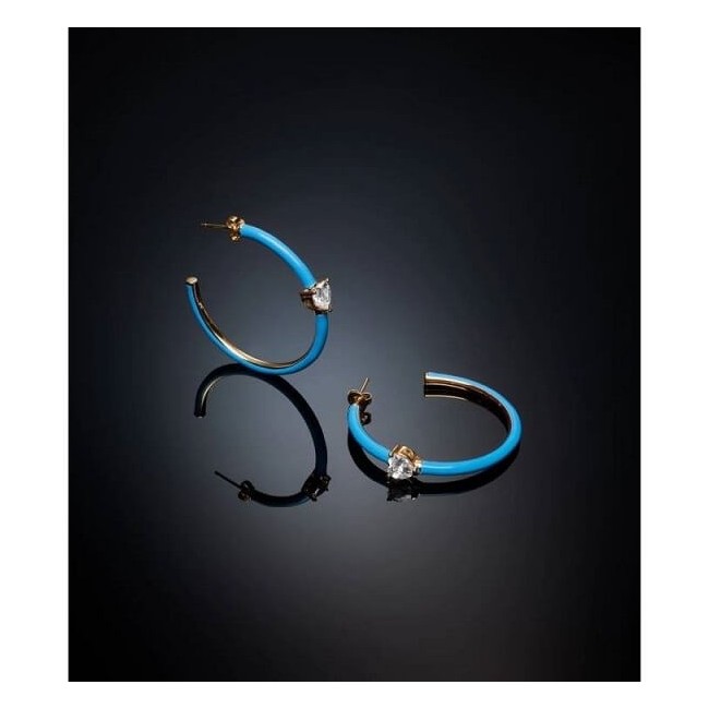 Chiara Ferragni blue earrings Love Parade white heart J19AVI24