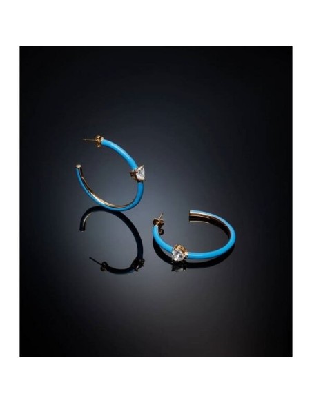 Chiara Ferragni blue earrings Love Parade white heart J19AVI24