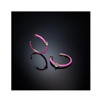 Chiara Ferragni pink earrings Love Parade white heart J19AVI23