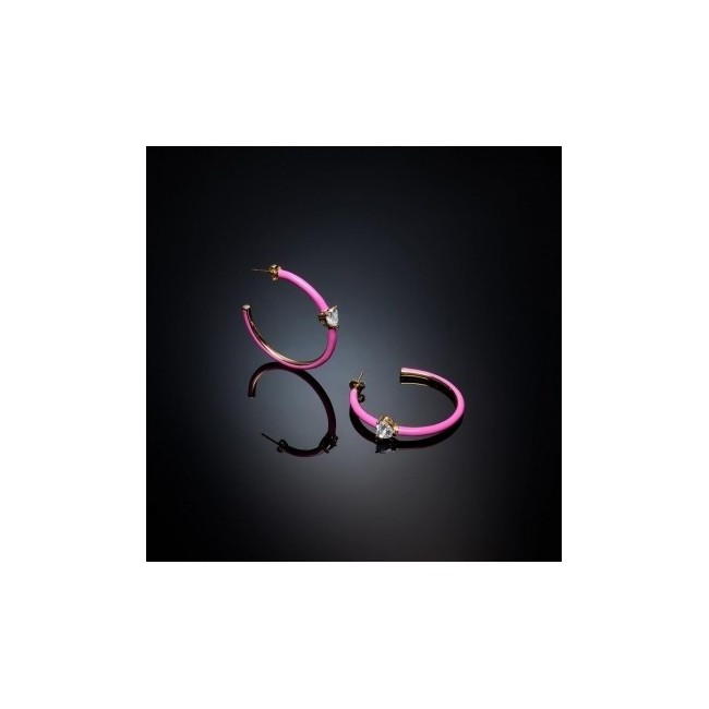 Orecchini Chiara Ferragni rosa Love Parade cuore bianco J19AVI23