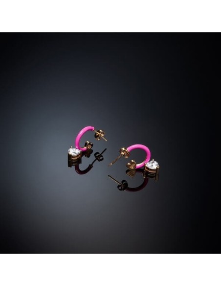 Chiara Ferragni pink earrings Love Parade heart pendant J19AVI11