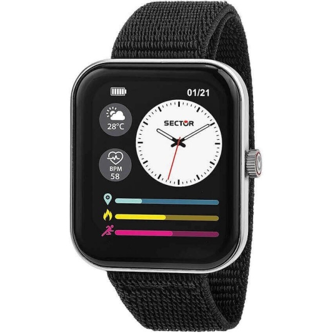 Smartwatch Sector S03 pro black fabric - R3251159003