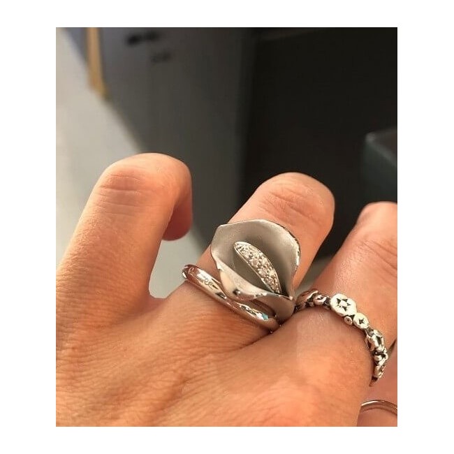 Annamaria Cammilli Calla Ring in White Gold - GAN1064W