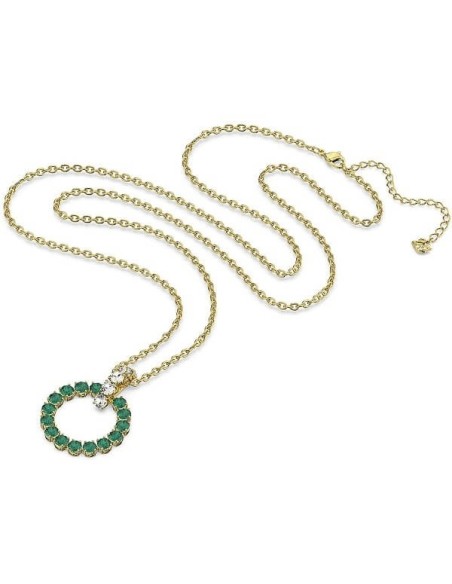 Swarovski Golden Exalta necklace with green pendant 5643753