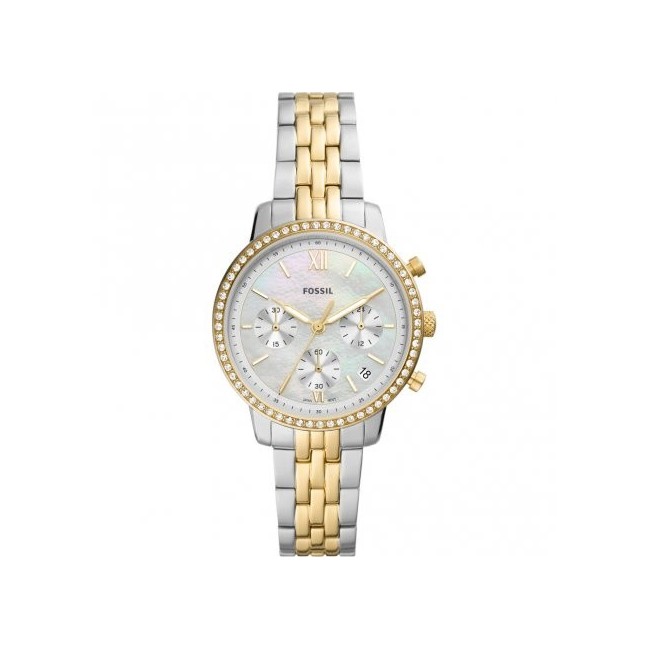 Fossil Neutra watch in Bicolor steel and Mother of Pearl ES5216