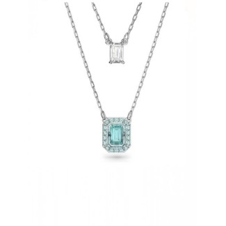Swarovski Double Millenia achteckige hellblaue Halskette 5640557