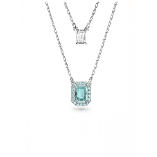 Swarovski Double Millenia octagonal light blue necklace 5640557