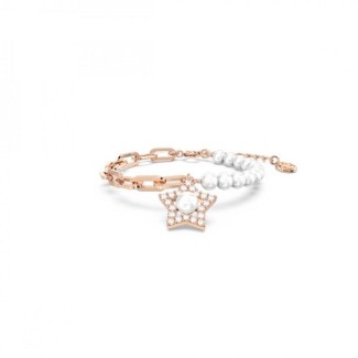 Swarovski Rose star bracelet with crystals and pearls - 5645461