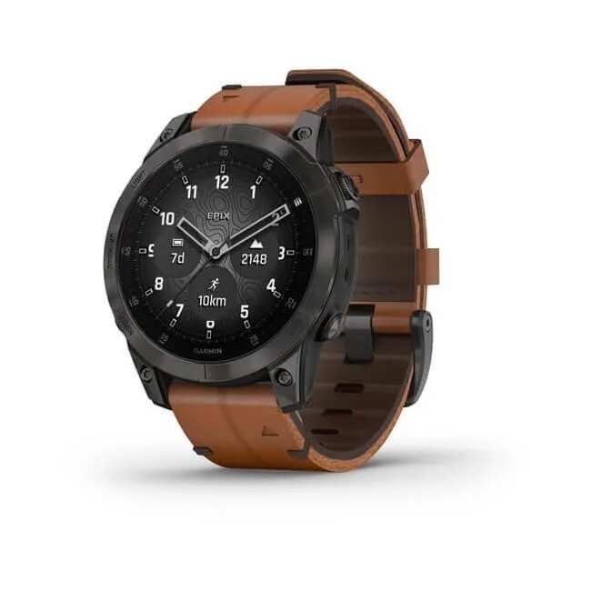 Garmin Epix (Gen2) Shappire watch, Titanium, leather - 0100258230