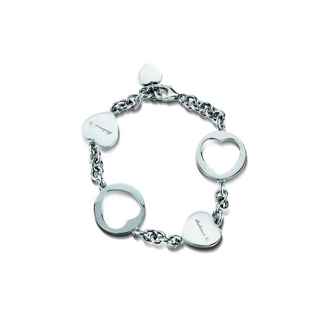 Heart bracelet in silver and diamonds - 20046189