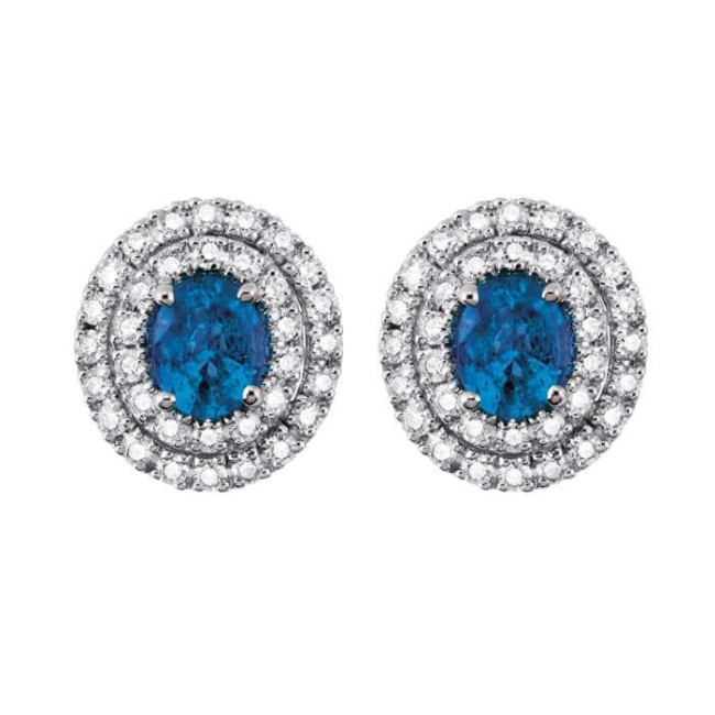 Salvini Dora earrings with diamonds and blue sapphire 20057688