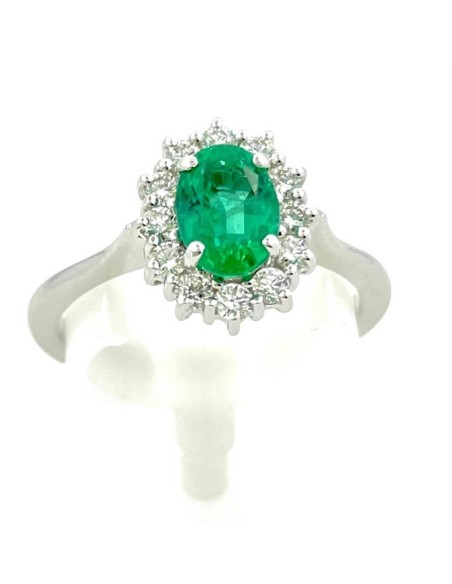 Giorgio Visconti Emerald Ring in gold and diamonds - AB16672BS