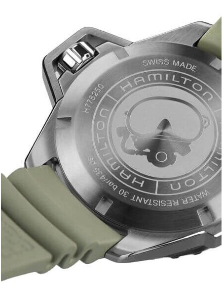 Orologio Hamilton Khaki Navy Frogman Auto Verde H77825331