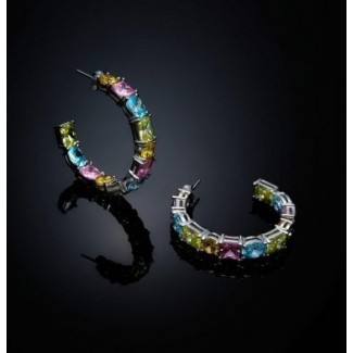 Orecchini cerchio multicolor Chiara Ferragni Princess Rainbow J19AVS02