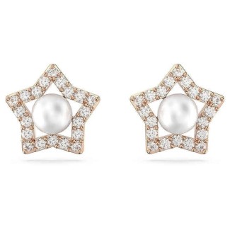 Swarovski Rose star earrings with crystals and pearls - 5645465