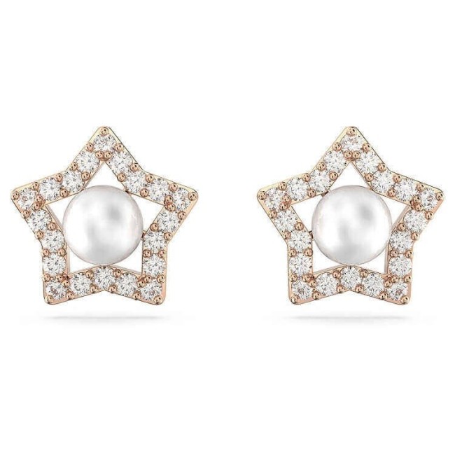Swarovski Rose Sternohrringe mit Kristallen und Perlen - 5645465