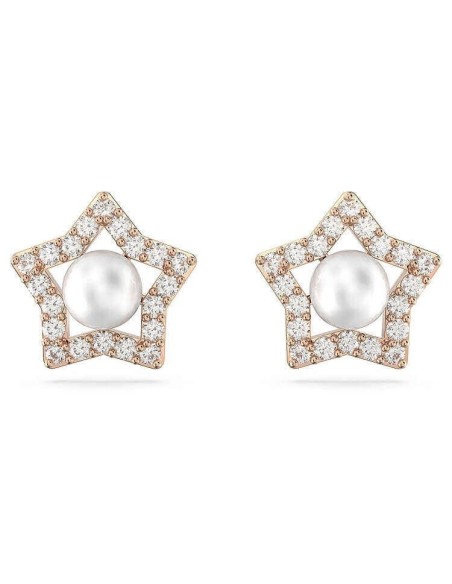 Swarovski Rose star earrings with crystals and pearls - 5645465