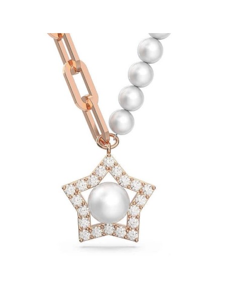 Swarovski Collana Stella rosè con cristalli e perle - 5645381