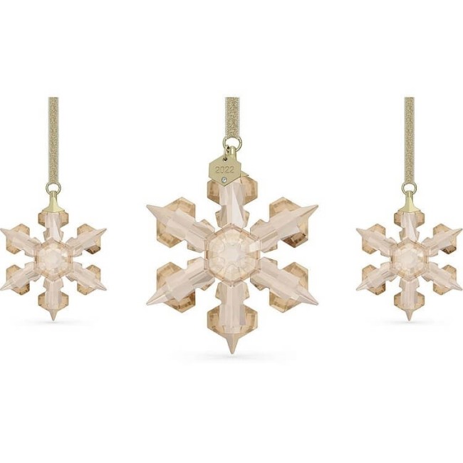Set Dekoration Swarovski Golden Snowflake Jahr 2022 - 5634890