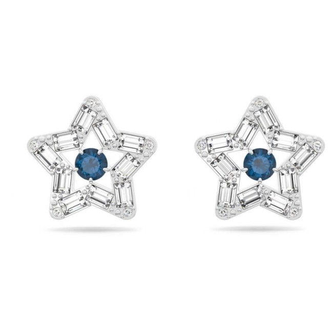 Swarovski Star Ohrringe mit Kristallen und blauem Zirkon - 5639188