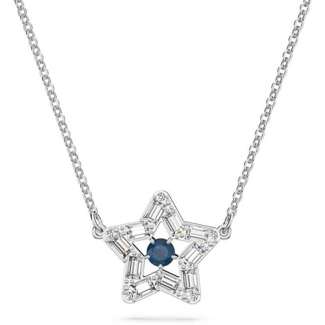 Swarovski Star Halskette mit Kristallen und blauem Zirkon - 5639186